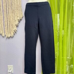 LVPL Navy Straight-Leg Stretch Trousers | Size 8/29